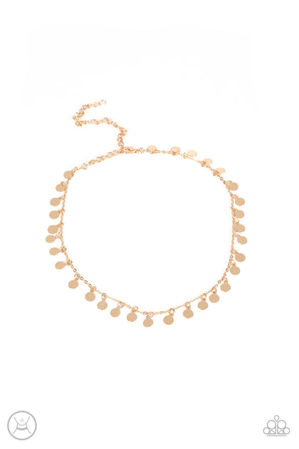 Champagne Catwalk - Gold Necklace